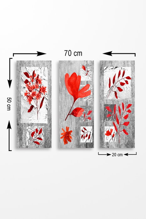 Wallity Cuadro Decorativo de MDF Multicolor (3 Piezas)